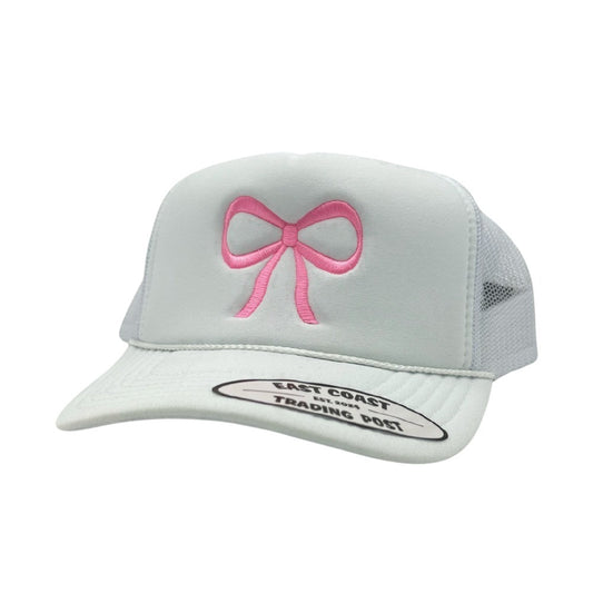 Bow Pink on White Foam Trucker Hat