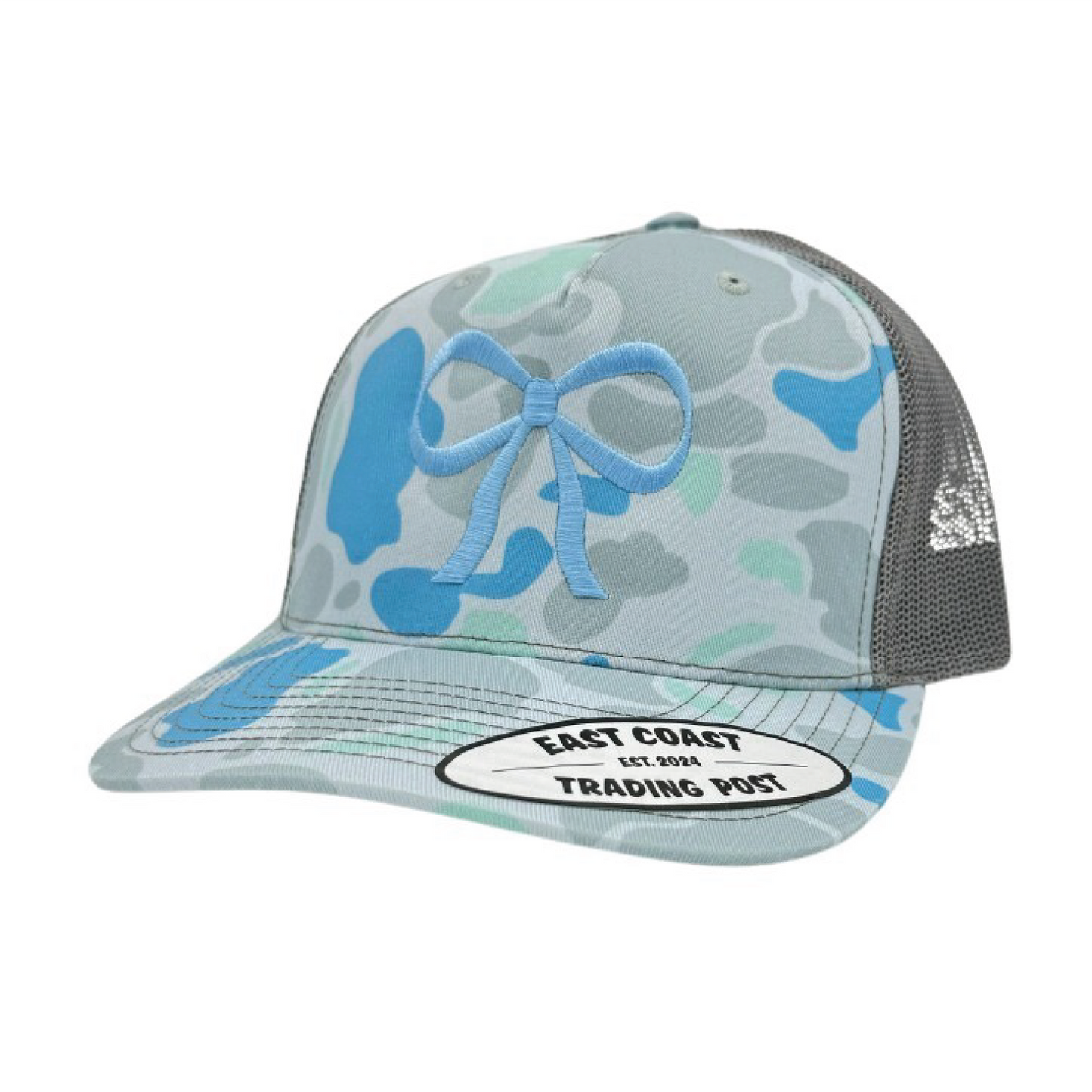 Blue Bow Duck Camo Trucker Hat