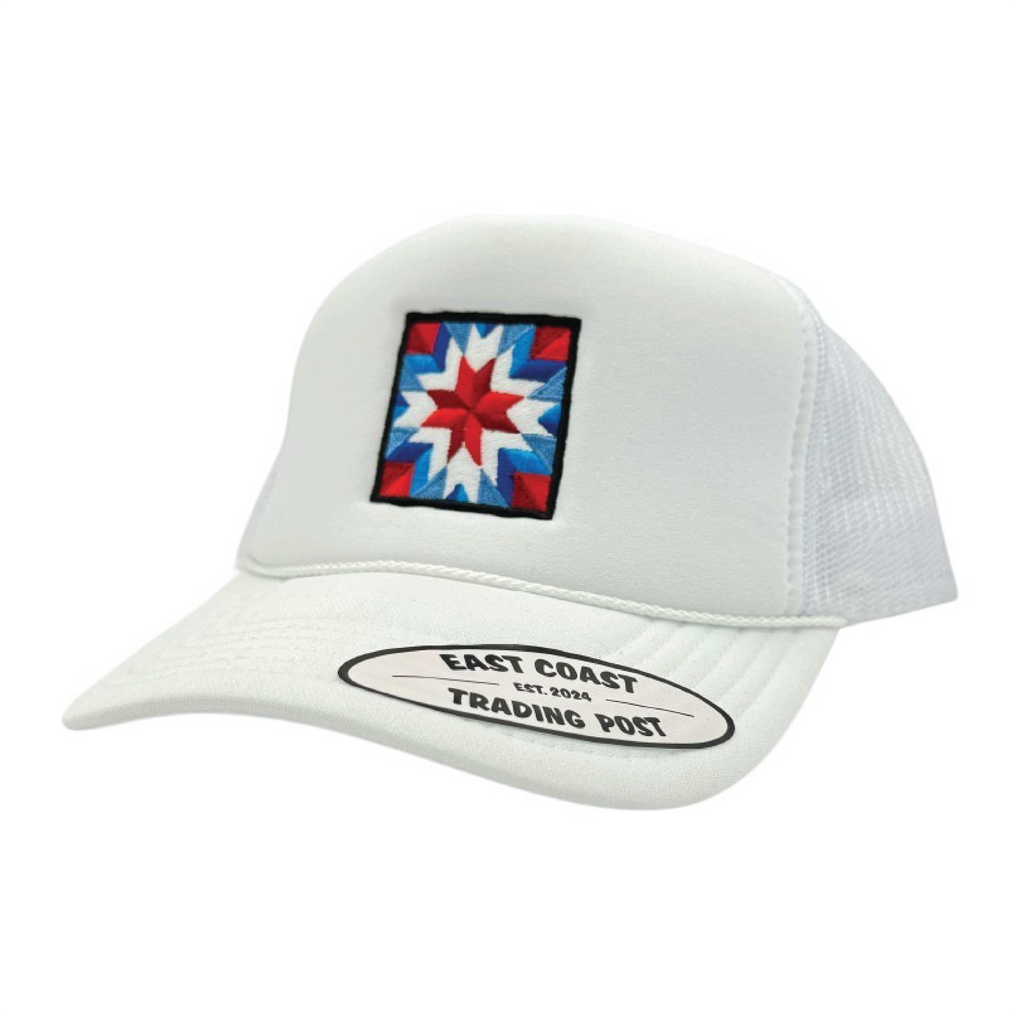 Barn Quilt White Foam Trucker Hat