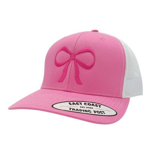 Pink Bow Pink/White Trucker Hat