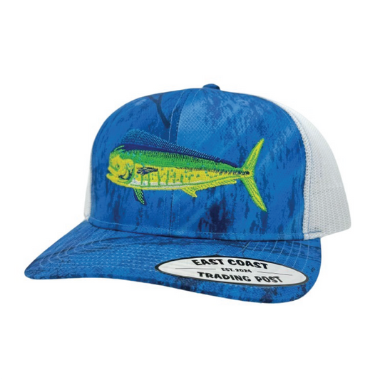 Mahi Mahi Blue Fishing Trucker Hat