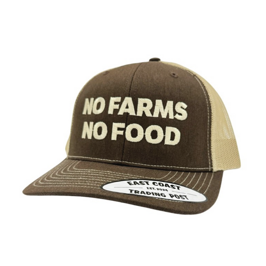 No Farms No Food Brown/Khaki Trucker Hat