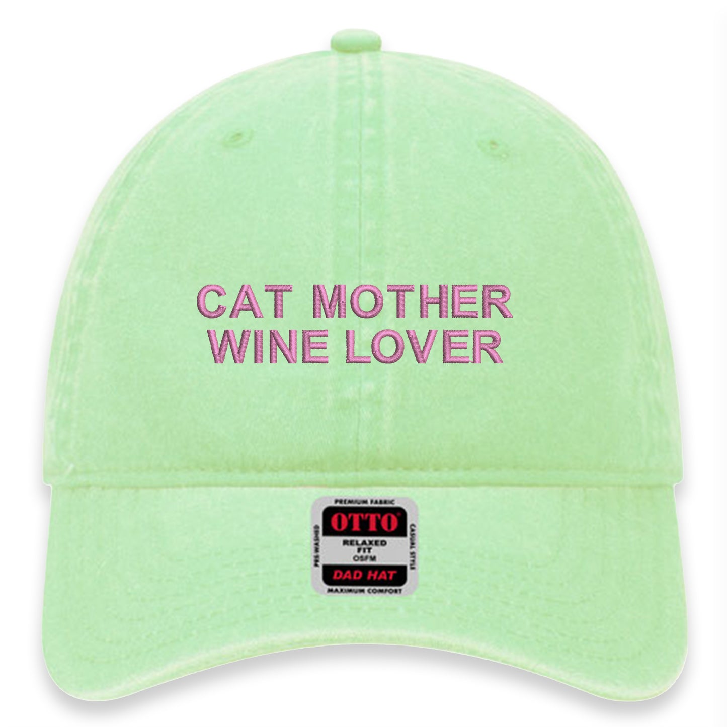 Cat Mother Wine Lover Dad Hat