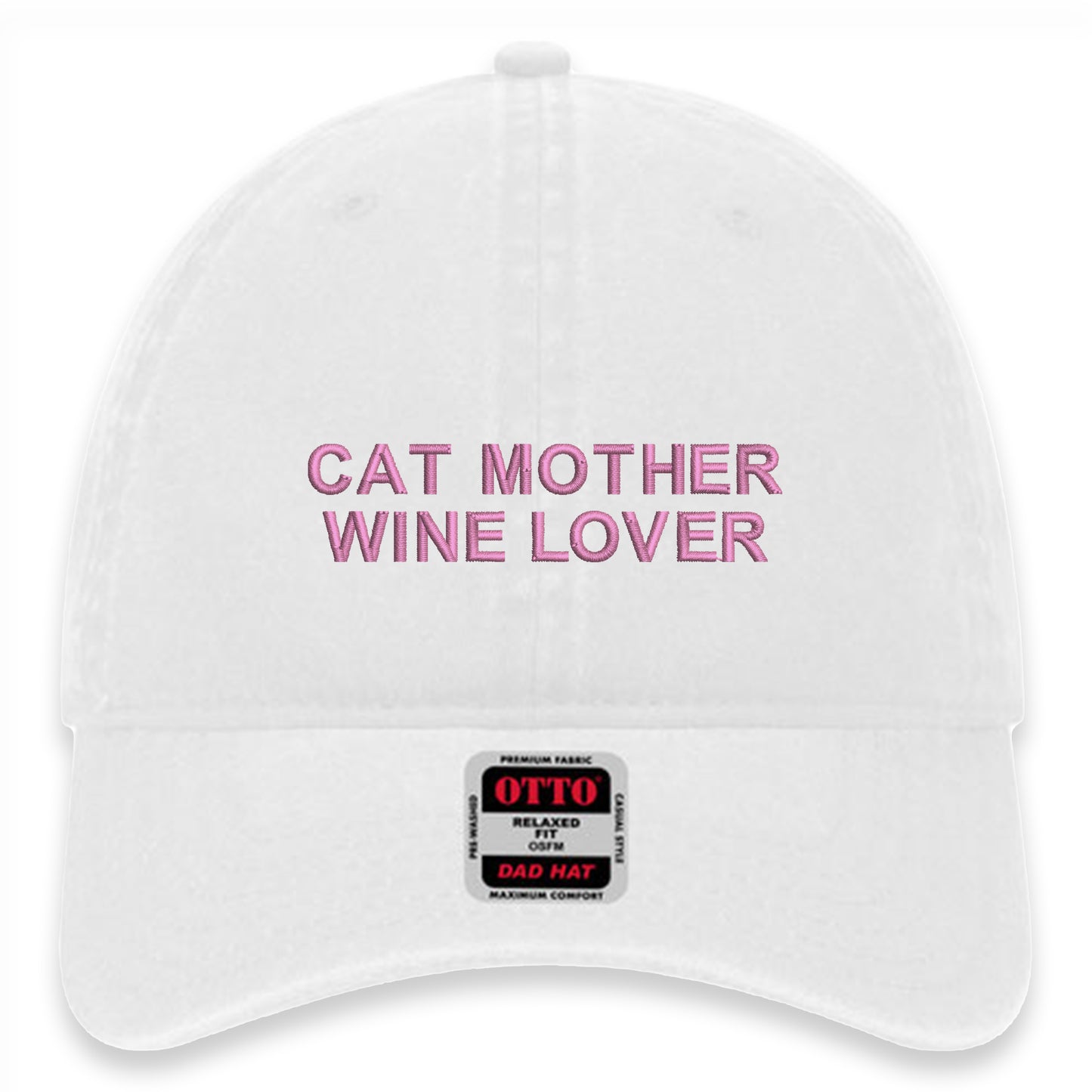 Cat Mother Wine Lover Dad Hat