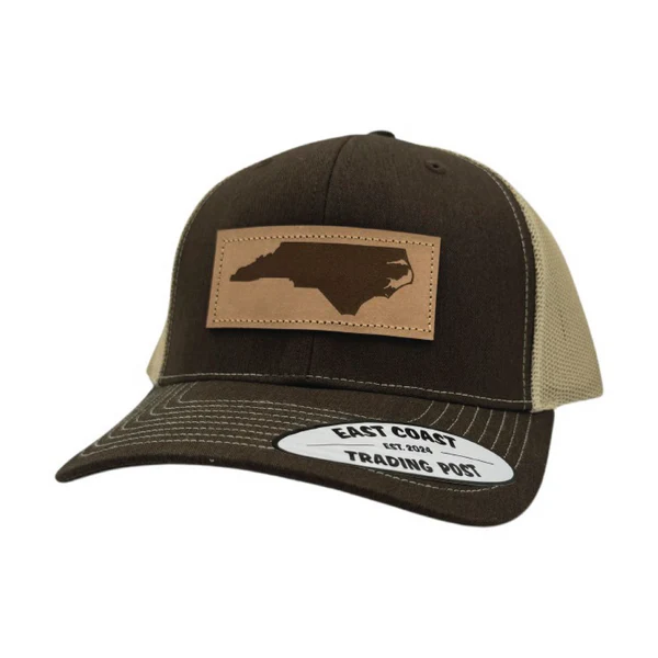 NC Leather Patch Trucker Hat