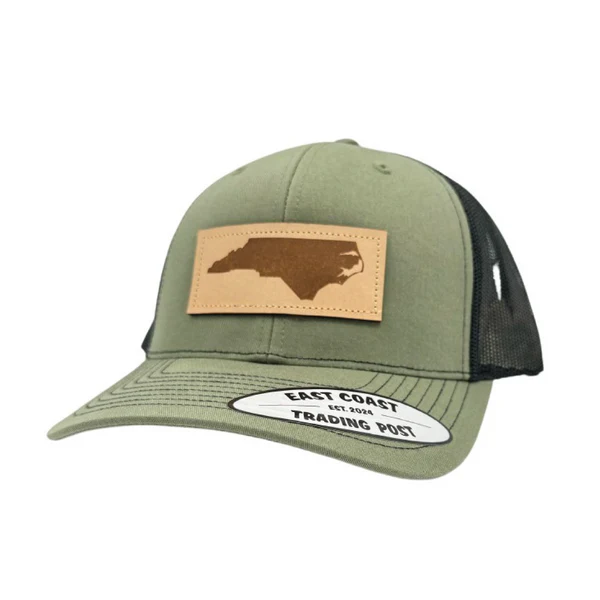NC Leather Patch Trucker Hat