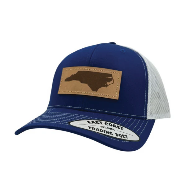 NC Leather Patch Trucker Hat